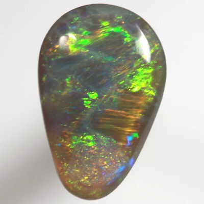 SOLID BLACK OPAL Crisp bright green in rolling flashes